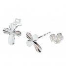 Boucles d'oreilles mini croix en argent