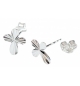 Boucles d'oreilles mini croix en argent