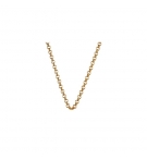 COLLIER PLAQUÉ OR MAILLE PETITE JASERON 45CM 