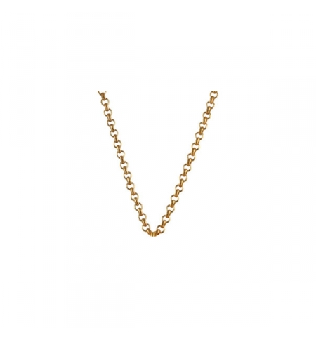 COLLIER PLAQUÉ OR MAILLE PETITE JASERON 45CM 