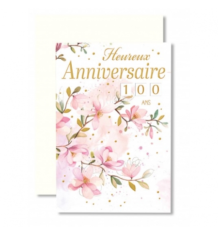 Carnet Joyeux Anniversaire Branches fleuries