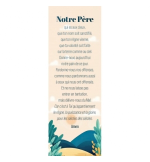 Signet Le Notre Père sur fond de paysage