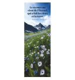 Signet Champ de fleurs blanches et bleues dans les montages