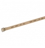 Bracelet tissé "WWJD" beige