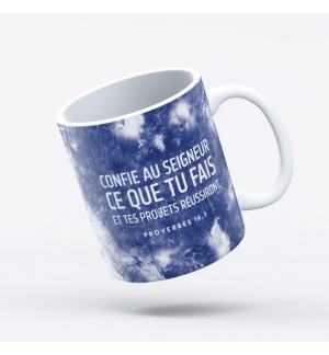 Mug marbre "Confie au Seigneur..."