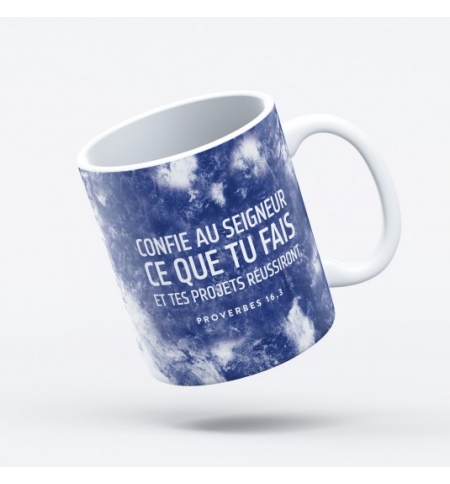 Mug marbre "Confie au Seigneur..."