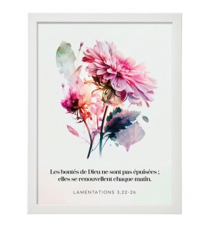 POSTER A4 avec cadre "Les bontés de Dieu…" - Lam.3, 22-26
