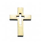 Pins Croix évidée dorée 1.5x2 cm
