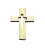 Pins Croix évidée dorée 1.5x2 cm