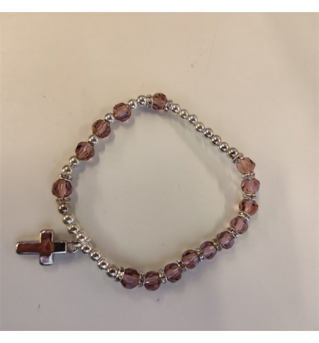 Bracelet croix - immitation cristal/alexandrite