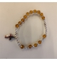 Bracelet croix - immitation cristal topaze jaune