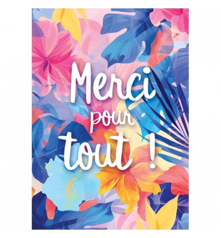 Carte feuilles multicolores
