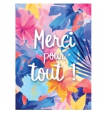 Carte feuilles multicolores