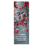 Signet Deux oiseaux posés sur une branche en hiver