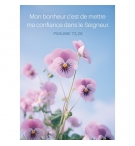 Mini-carte Fleurs mauves et ciel bleu