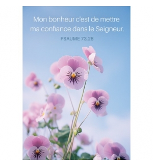 Mini-carte Fleurs mauves et ciel bleu