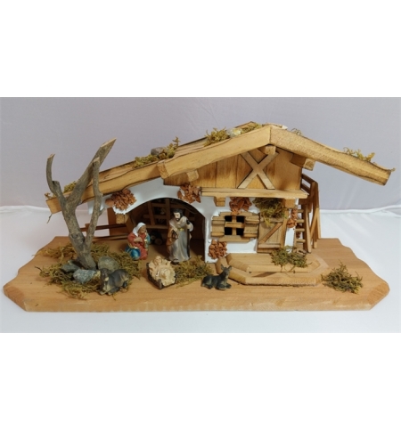 Etable de Noël avec 5 figurines