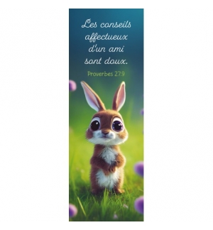 Signet Petit lapin debout dans l'herbe