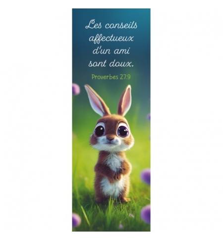 Signet Petit lapin debout dans l'herbe