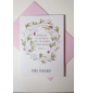 Carte Double Merci Beaucoup-Couronne Fleurs Roses Matthieu 5v7
