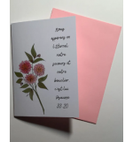 Carte Double Zinnias Avec Verset Psaume 33v20