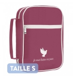 Housse pour Bible grenat "Je vous laisse ma paix" taille S