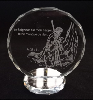Cadre/semi-cristal - Le Seigneur est mon berger… PS 23:1 (92x78mm)
