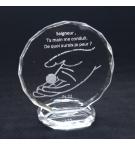 Cadre/semi-cristal - Seigneur, Ta main me conduit … PS 22 (92x78mm)