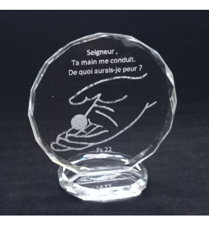 Cadre/semi-cristal - Seigneur, Ta main me conduit … PS 22 (92x78mm)