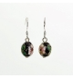 Boucles d'oreilles - Fleur de perle noire