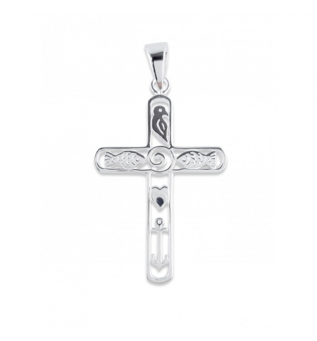 Pendentif croix et symboles