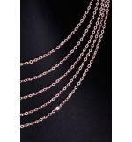 Chaîne gourmette 50cm - laiton/3µm Plaqué Or rosé