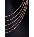 Chaîne gourmette 60cm - laiton/3µm Plaqué Or rosé
