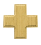 Croix - chêne/bord - 10x10cm