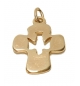 Croix pendentif avec colombe/doré - 27x18mm