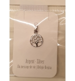 Pendentif 'Arbre de Vie' avec pierres zircone blanc - 14mm 