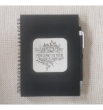 Carnet "Mon carnet de prière" noir et cuir 1