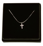 Collier « Croix » argent zirconium