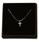 Collier « Croix » argent zirconium