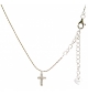 Collier « Croix » argent zirconium