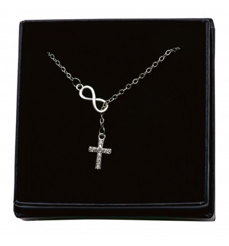 Collier « Croix » argent avec symbole de l'infini
