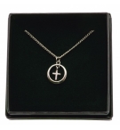 Collier « Croix dans un anneau » en argent