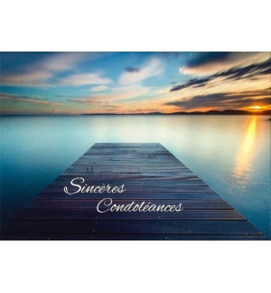 Carte simple Sincères condoléances