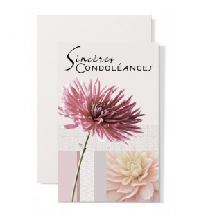 Mignonnette Condoléances Fleur rose foncée et claire