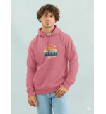 Sweat Capuche « La Foi » Rose Folk