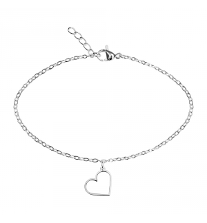 Bracelet argenté - "Bless you- Collection" - Coeur