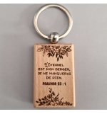 Porte-clés rectangle bois – Psaumes 23 : 1
