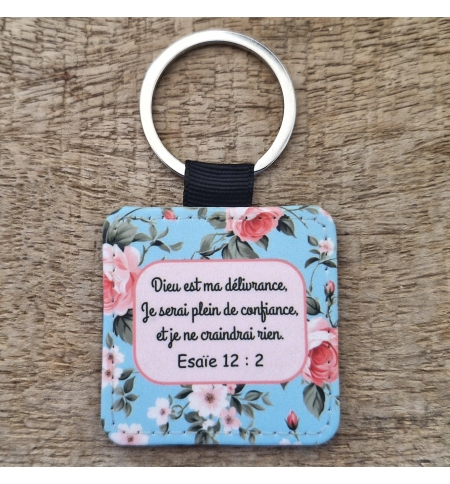 Porte-clés imprimé Porte-clés imprimé Esaïe 12 : 2