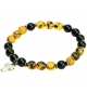 Bracelet - élastique/croix - ambre