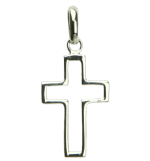 Croix découpé - Argent 925‰ rhodié (12x18mm)
